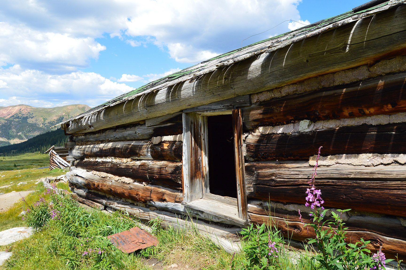 The ruins of an old cabin, Mayflower Gulch, Colorado