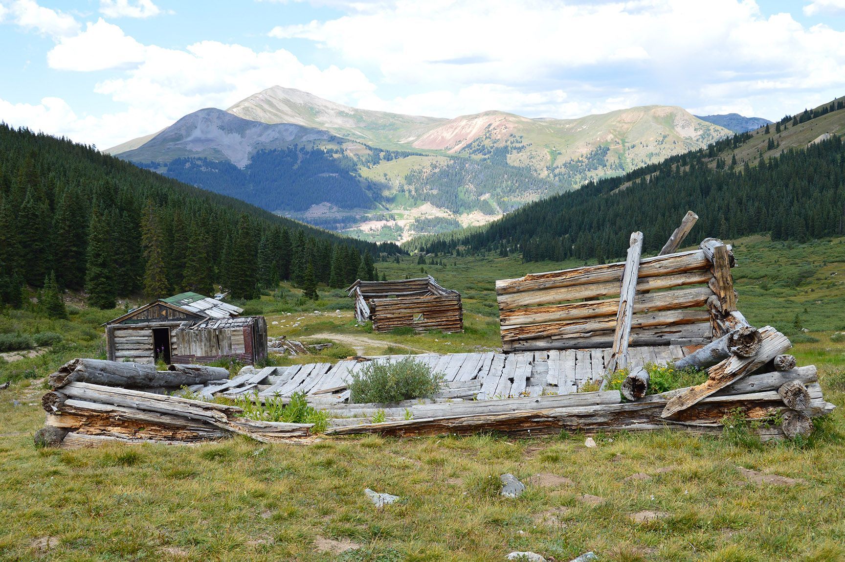The ruins of an old cabin, Mayflower Gulch, Colorado