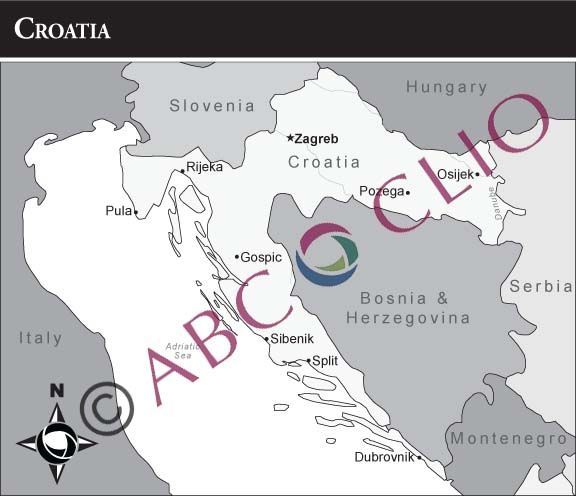 Map of Croatia showing cities and neighboring countries, with a large diagonal “ABOR…” watermark.