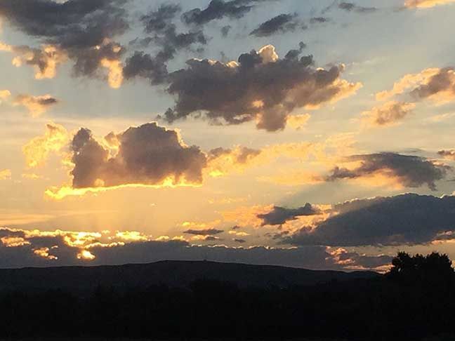 Clouds and sunset