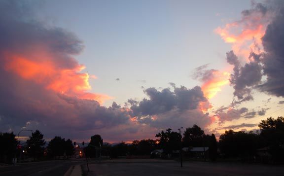 Clouds and sunset