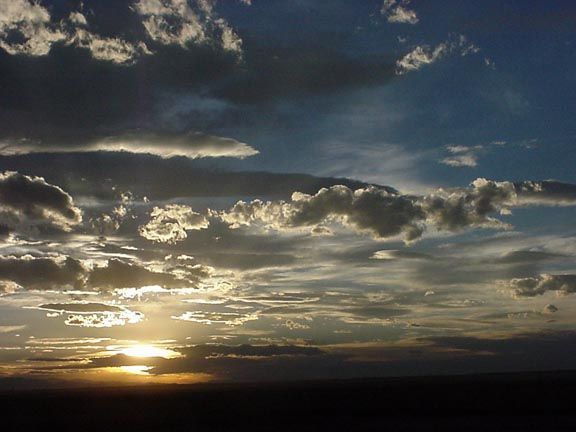 Sunset with clouds