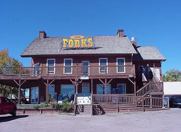 wooden architecture, The Forks restaurant, Livermore, Colorado