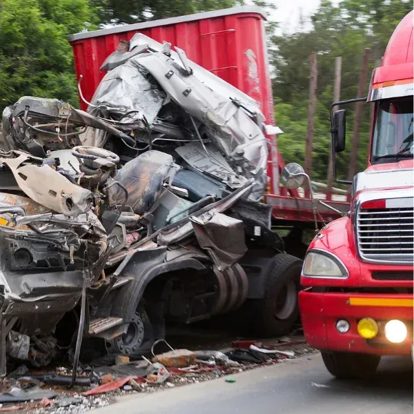 Image showing a tractor-trailer collision in Georgia.