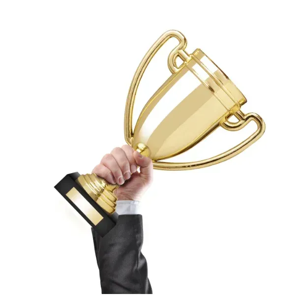 Image of a trophy that represents winning a truck accident case.