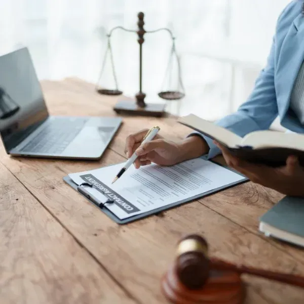 An image representing determined legal representation.