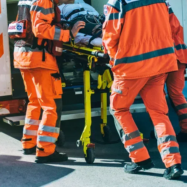Image showing a truck accident victim recovering in Albany.