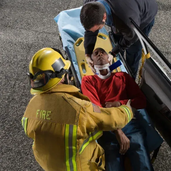 Image showing a truck accident victim recovering in Albany.