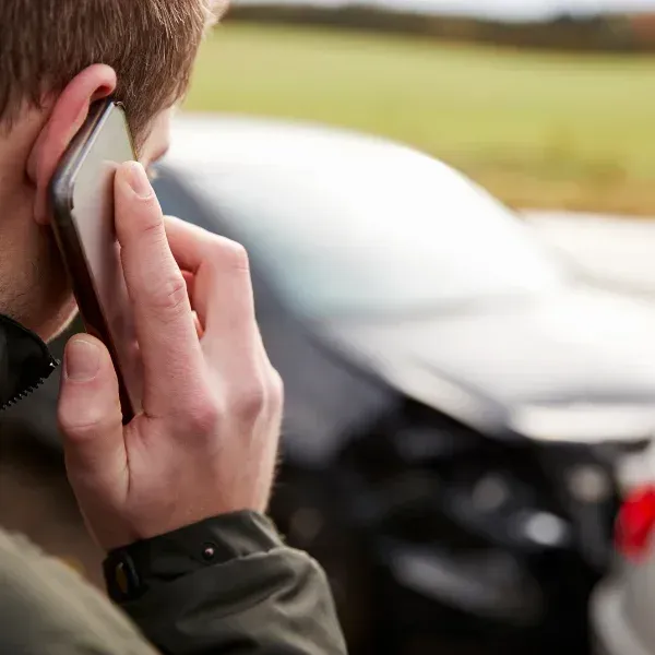An image representing a potential client looking at the accident scene.