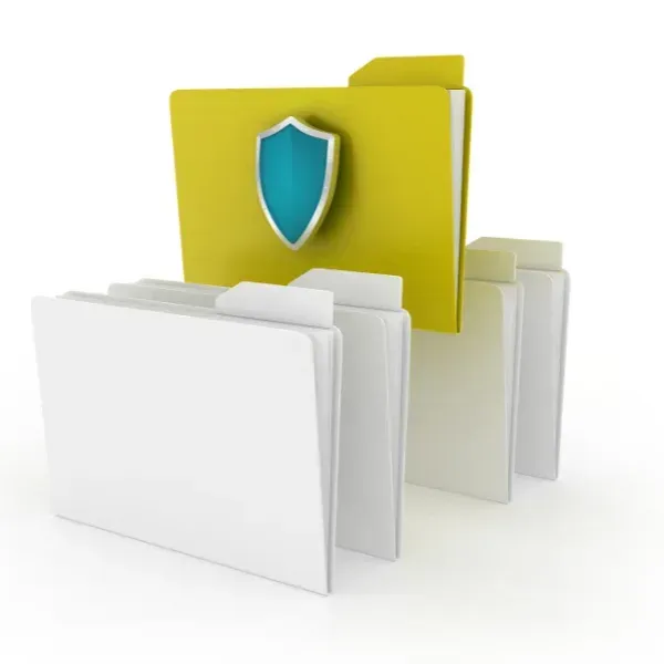 Image representing a shield protecting insurance documents.