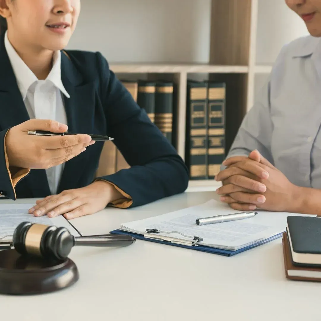 An image showing individuals dealing with complex legal issues in Georgia.