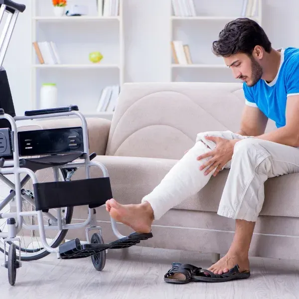 Image showing an accident victim recovering after a personal injury claim is resolved in Georgia.