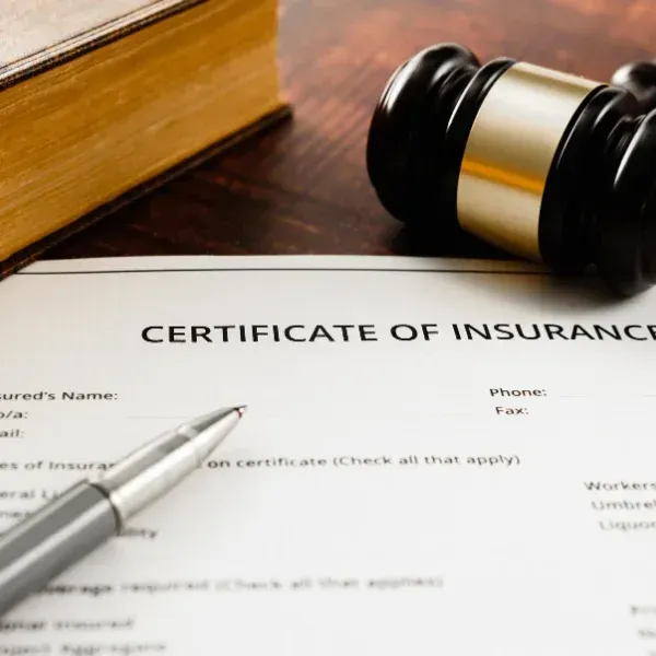 An image of insurance claim documents.