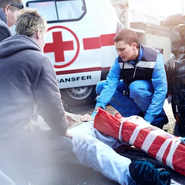 Image showing a truck accident victim recovering in Duluth.