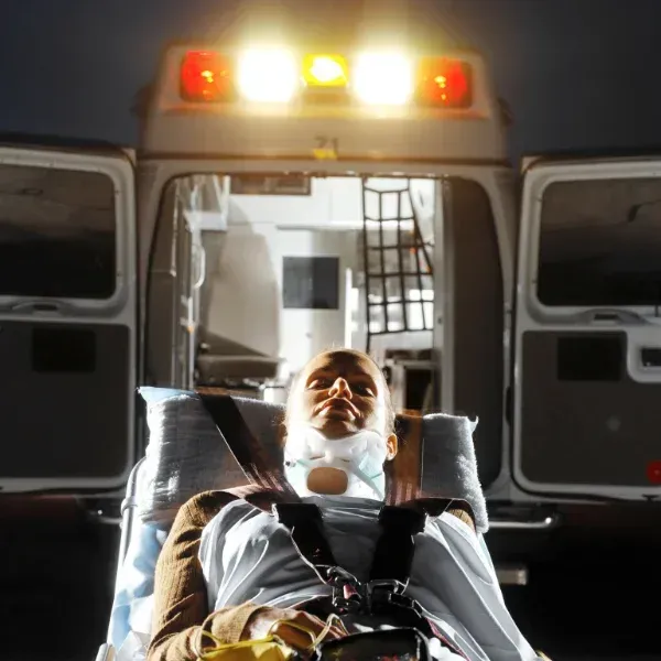 Image showing a truck accident victim recovering in Marietta.