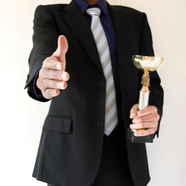 An image of a trophy representing success.