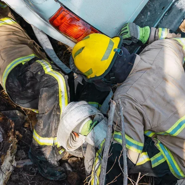 Image showing an accident victim after a tractor-trailer accident is resolved in Georgia.