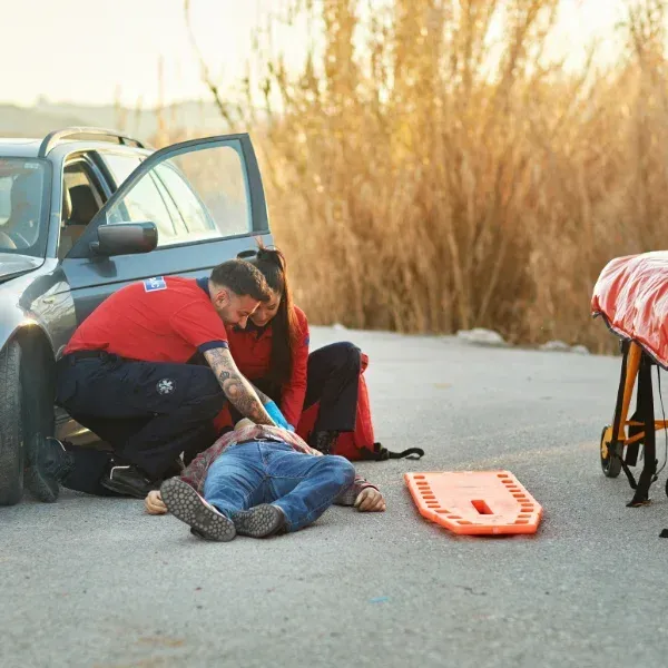 Image showing a truck accident victim recovering in Marietta.