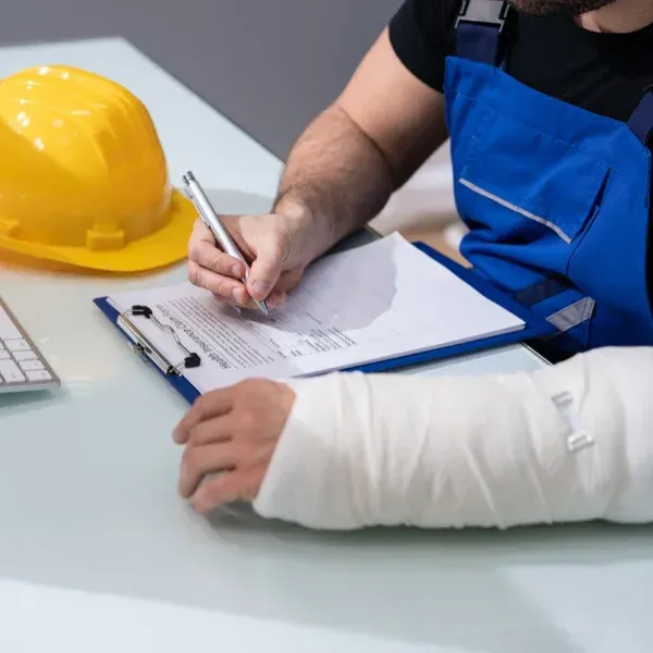 Image showing a construction worker after construction truck accident is resolved in Georgia.