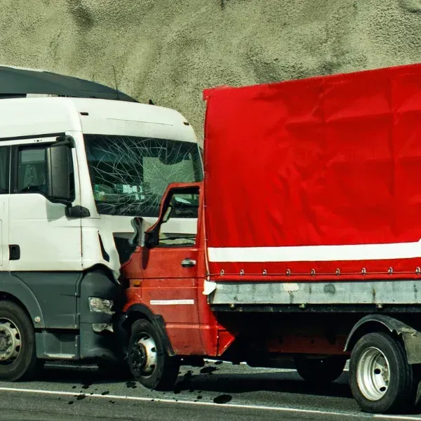An image showing a delivery truck accident in Georgia.