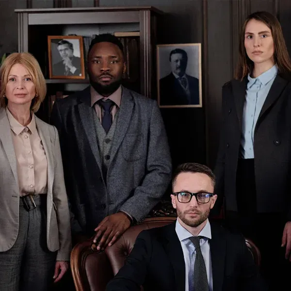 Image of lawyers giving a commercial truck accident victim priority by providing teamwork on their case.