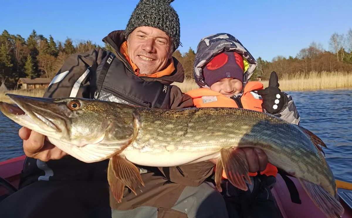 Pike 105 sm caugh in Finland, Tammisaari