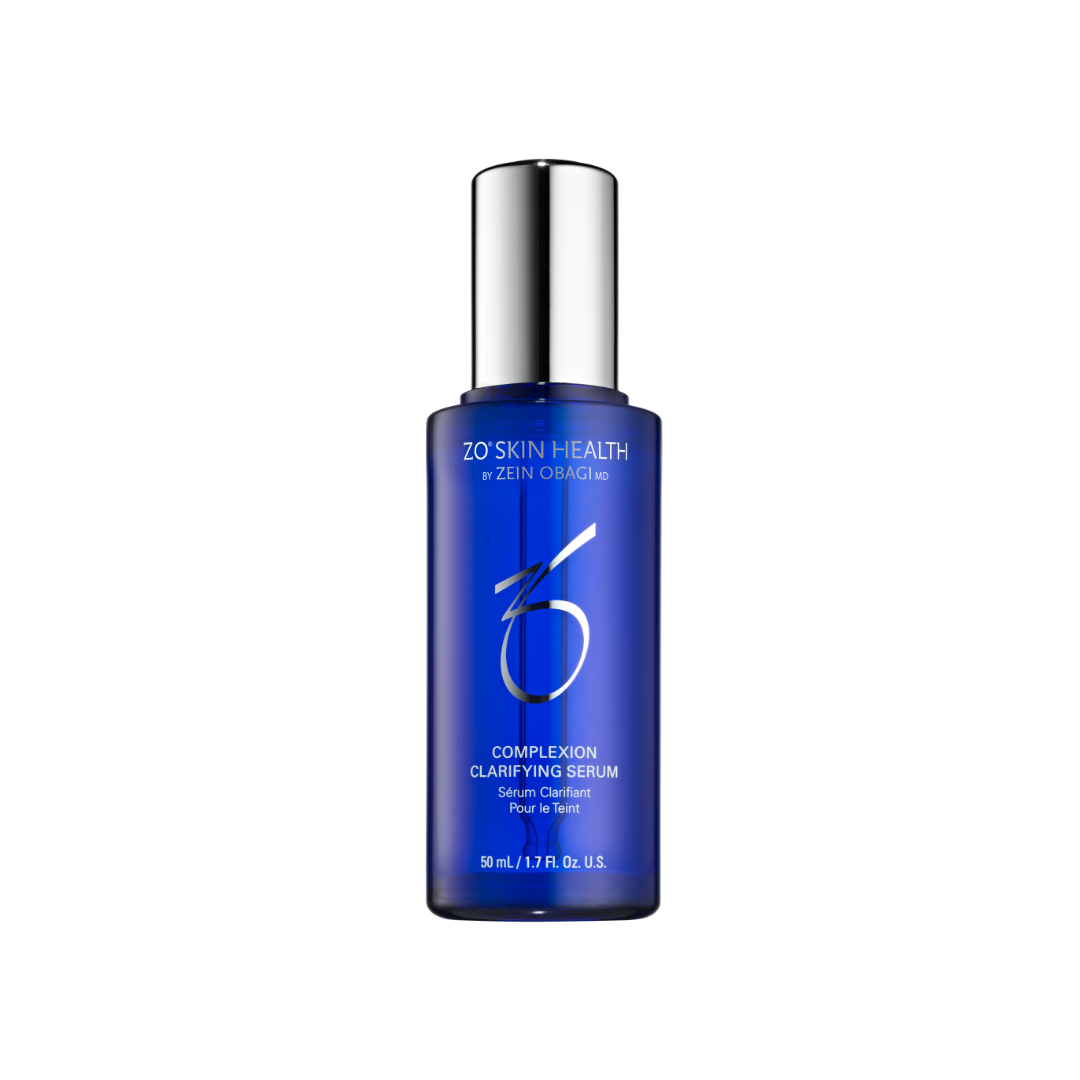 Blue bottle of ZO Skin Health Daily Power Defense serum.