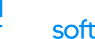 Logotipo azul “suave” sobre fondo blanco