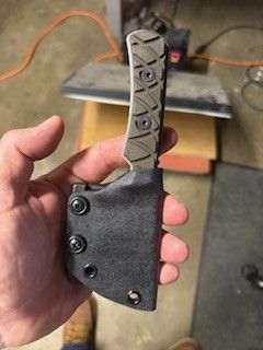 Bison knife made from D2 steel with straight-back blade by Free State Machining