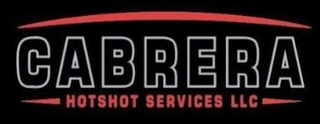 Cabrera Hotshot Services LLC logo in black, white, and red on a black background