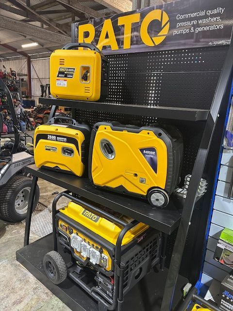 Generators & Batteries for Lawn Equipment displayed on Shelf — Mower Shop In Murwillumbah, NSW