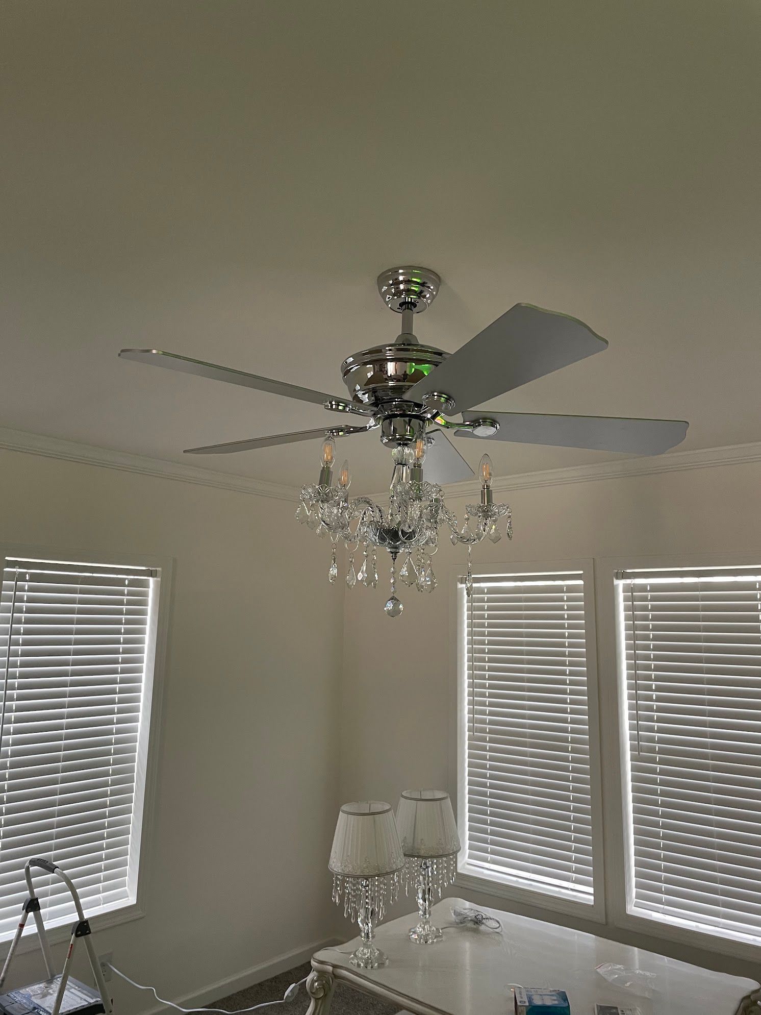 Ceiling fan and light shown in JCM's project photos