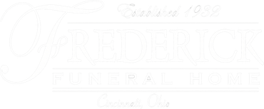 Frederick Funeral Home logo, white.