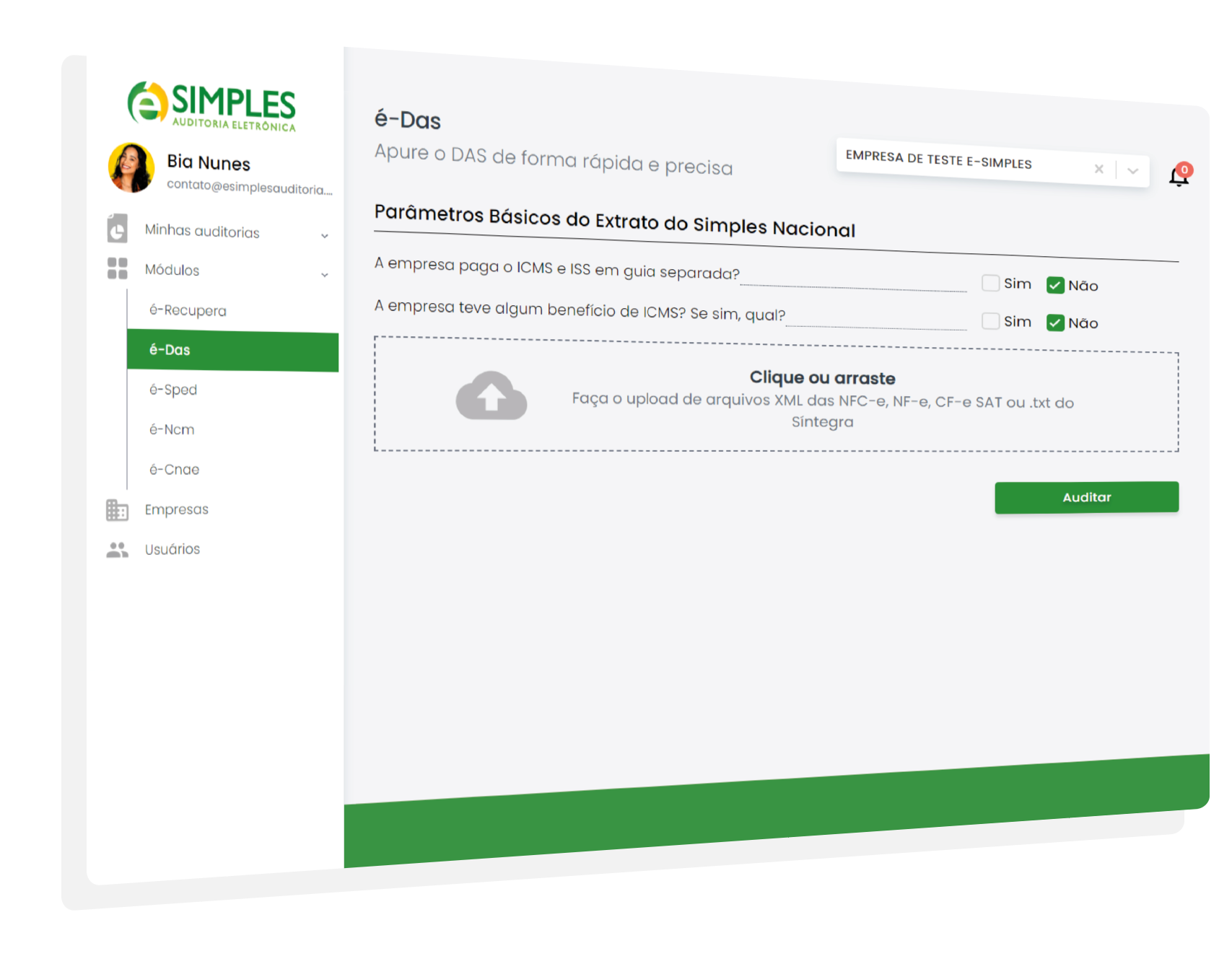 Sistema de Recuperação de Impostos - Apuração do DAS