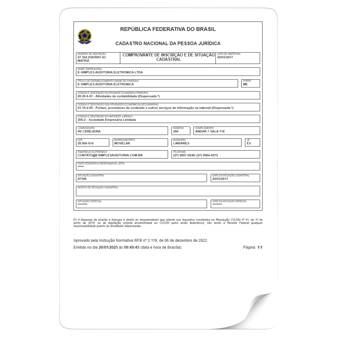 Formulário oficial com campos de texto e títulos, provavelmente um documento governamental.
