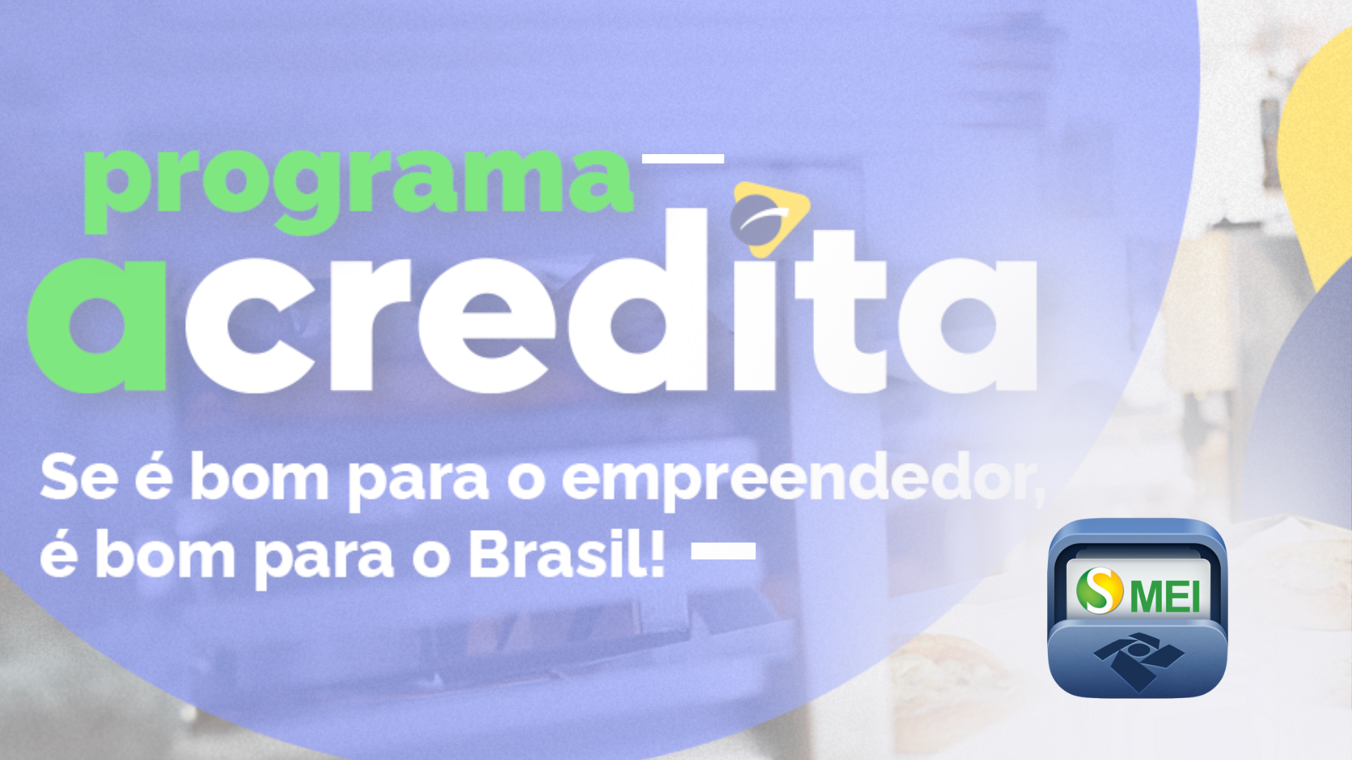 Um fundo roxo com as palavras programa acredita nele