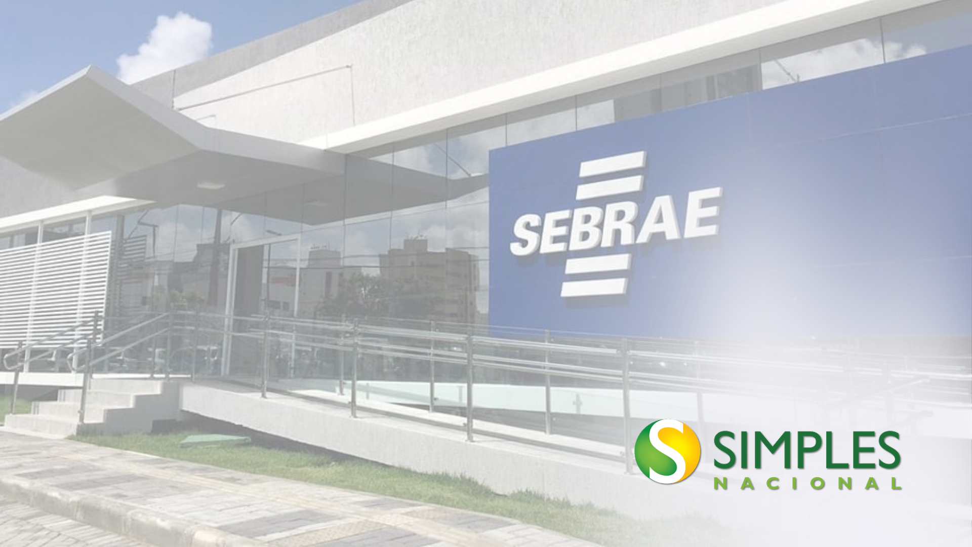 Um prédio com uma placa azul que diz sebrae.