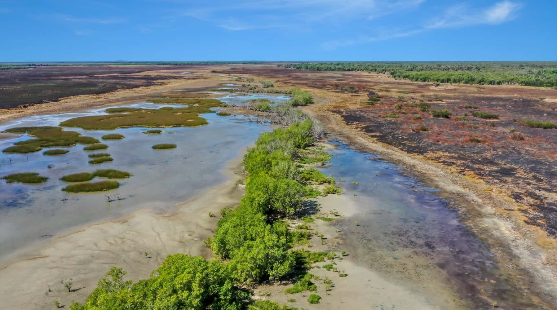 An Aerial View of a Swamp With Trees and a River — John Day Plumbing in Humpty Doo, NT