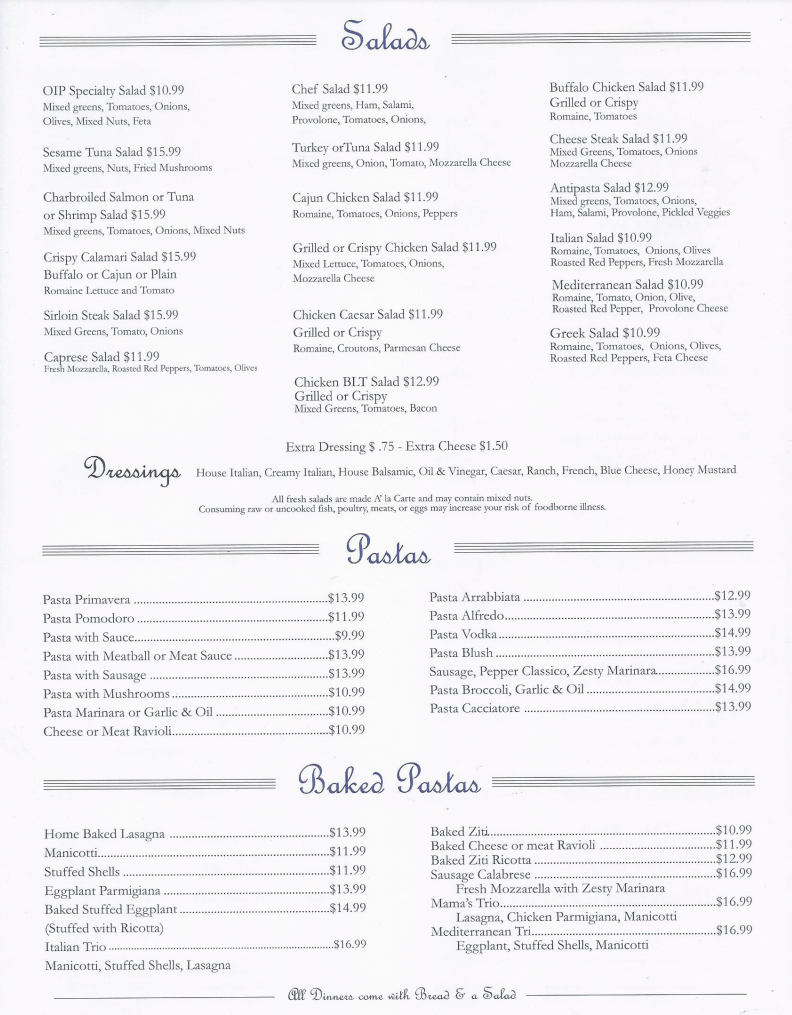 Menu Frackville, PA 5708741690