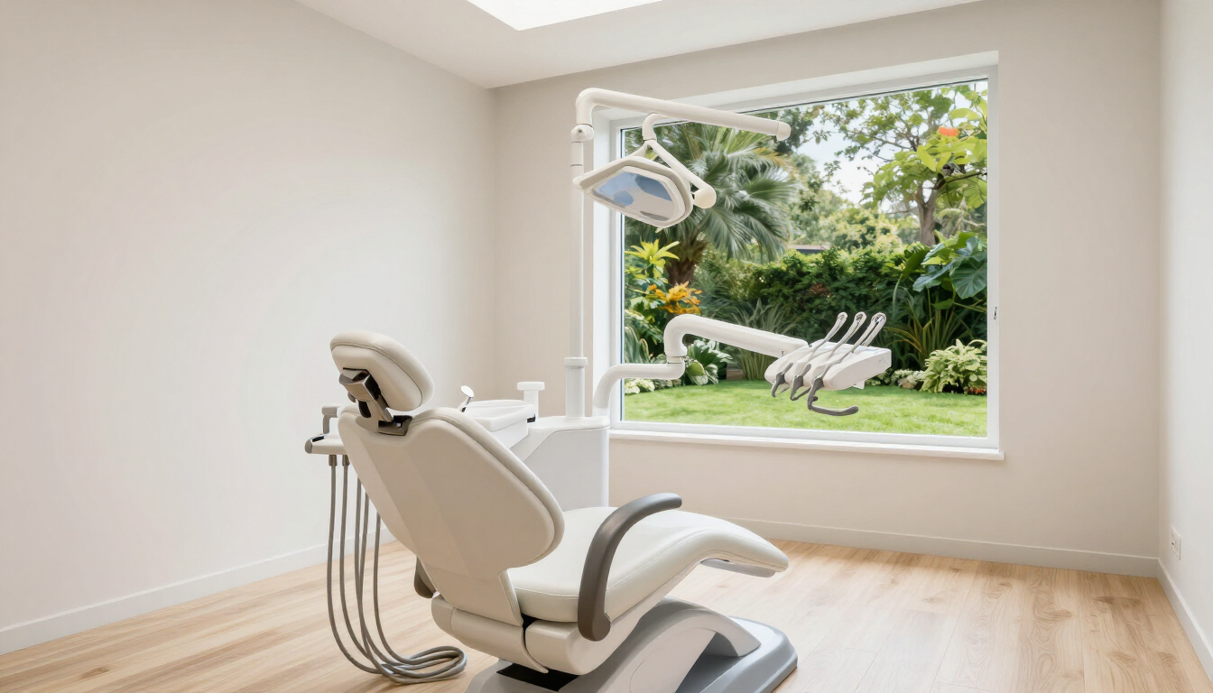 A clean and modern dental treatment room
