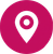 White location pin icon on a magenta circular background