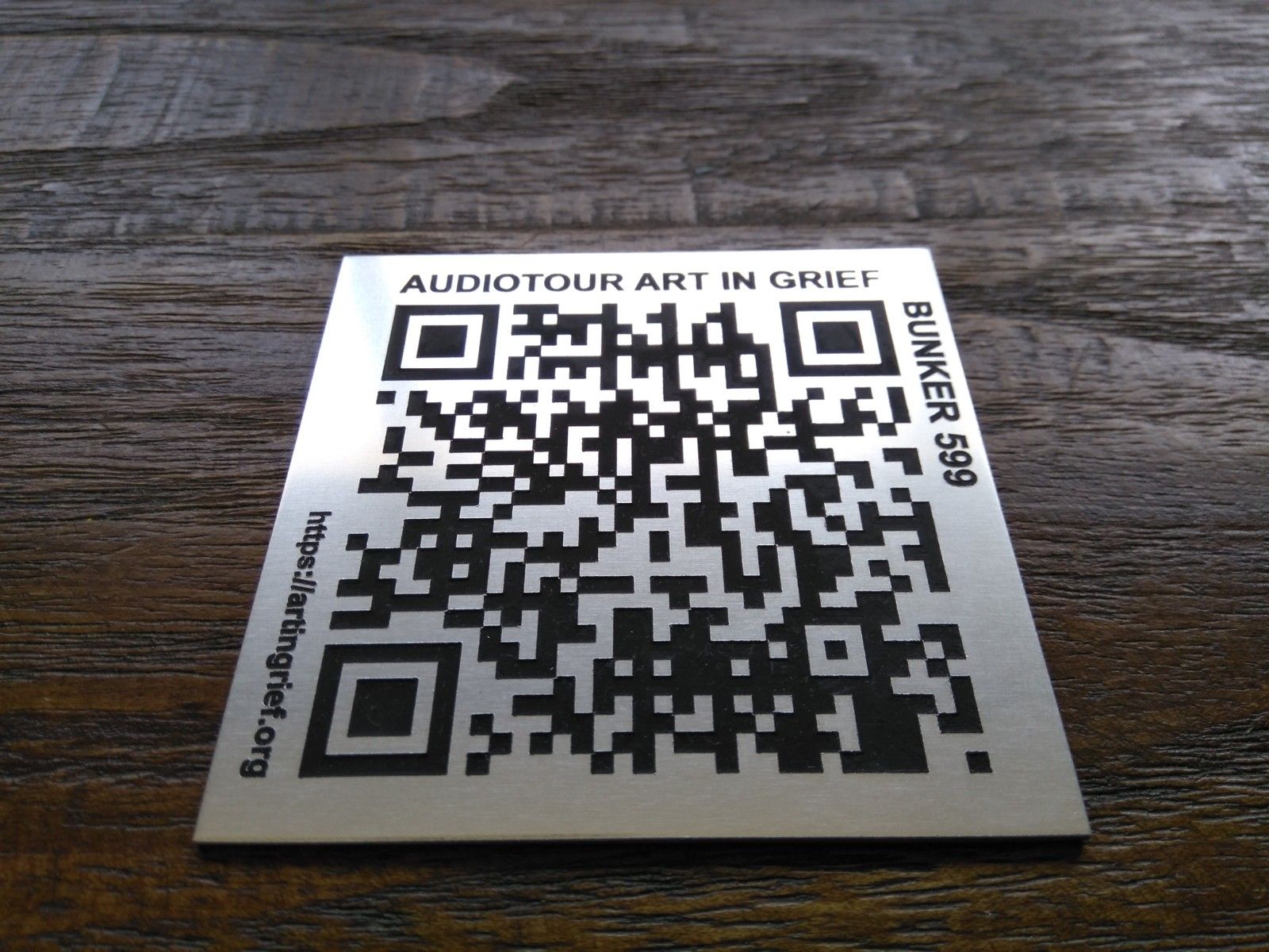 qr-code bord aluminium Naambordenservice Amsterdam
