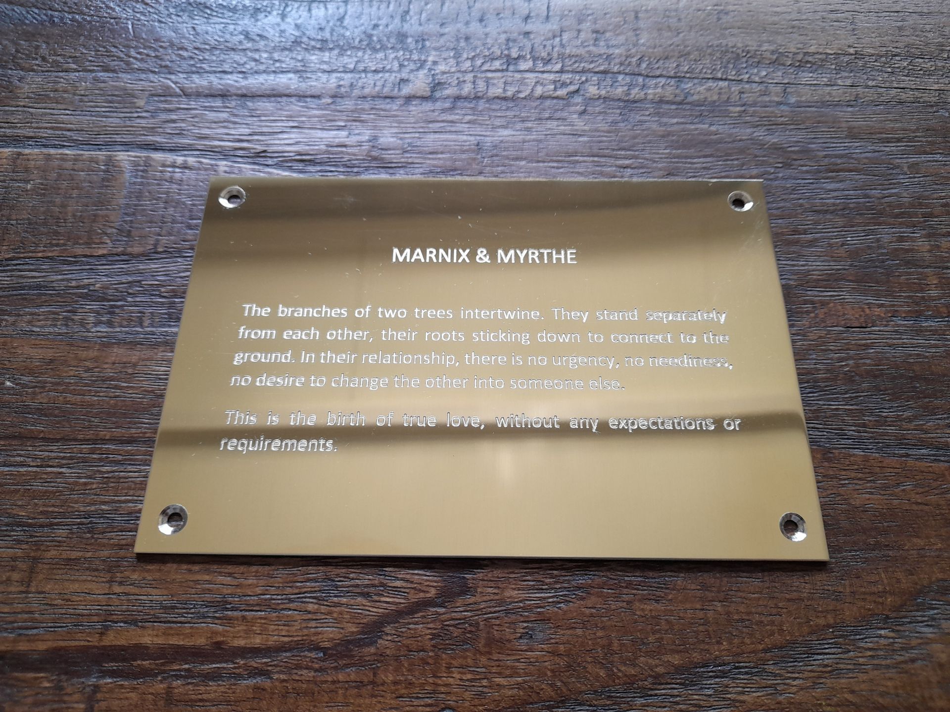 messing tekstbord Naambordenservice Amsterdam