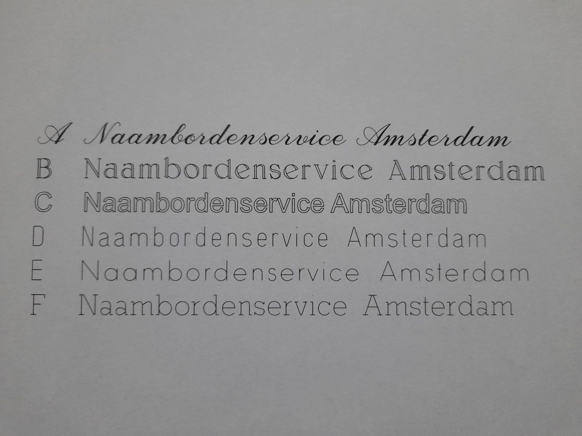 Scheepsbel graveren letters