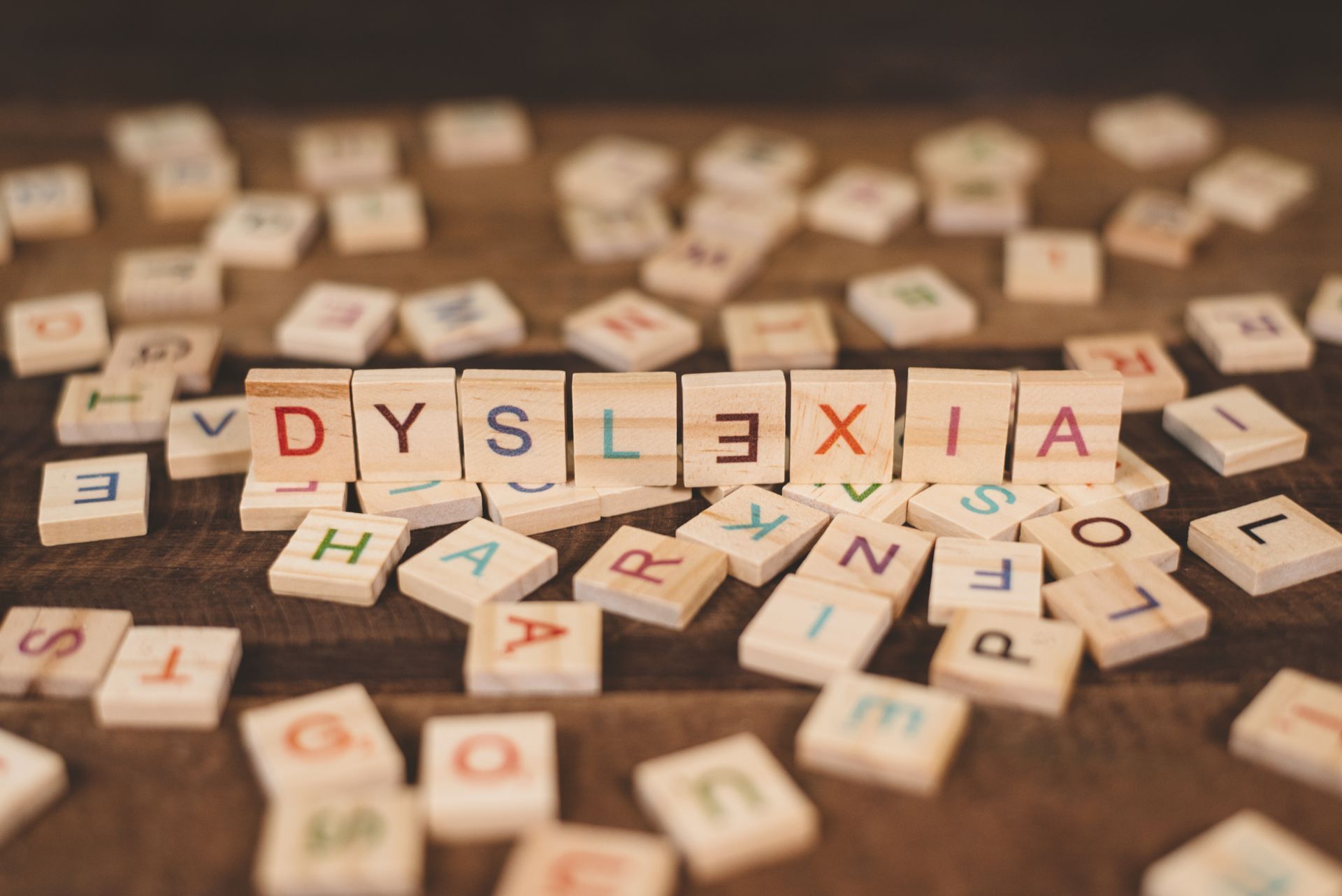 Letter blocks creating the word
