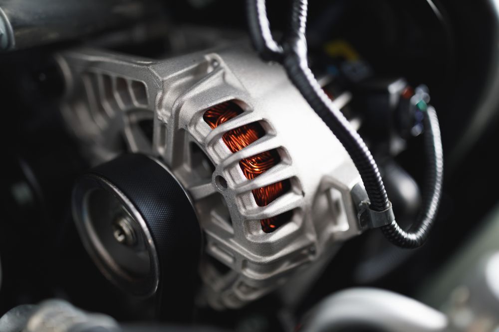 A Black and White Photo of a Car Engine — Power & Data Support Services In Normanton, QLD