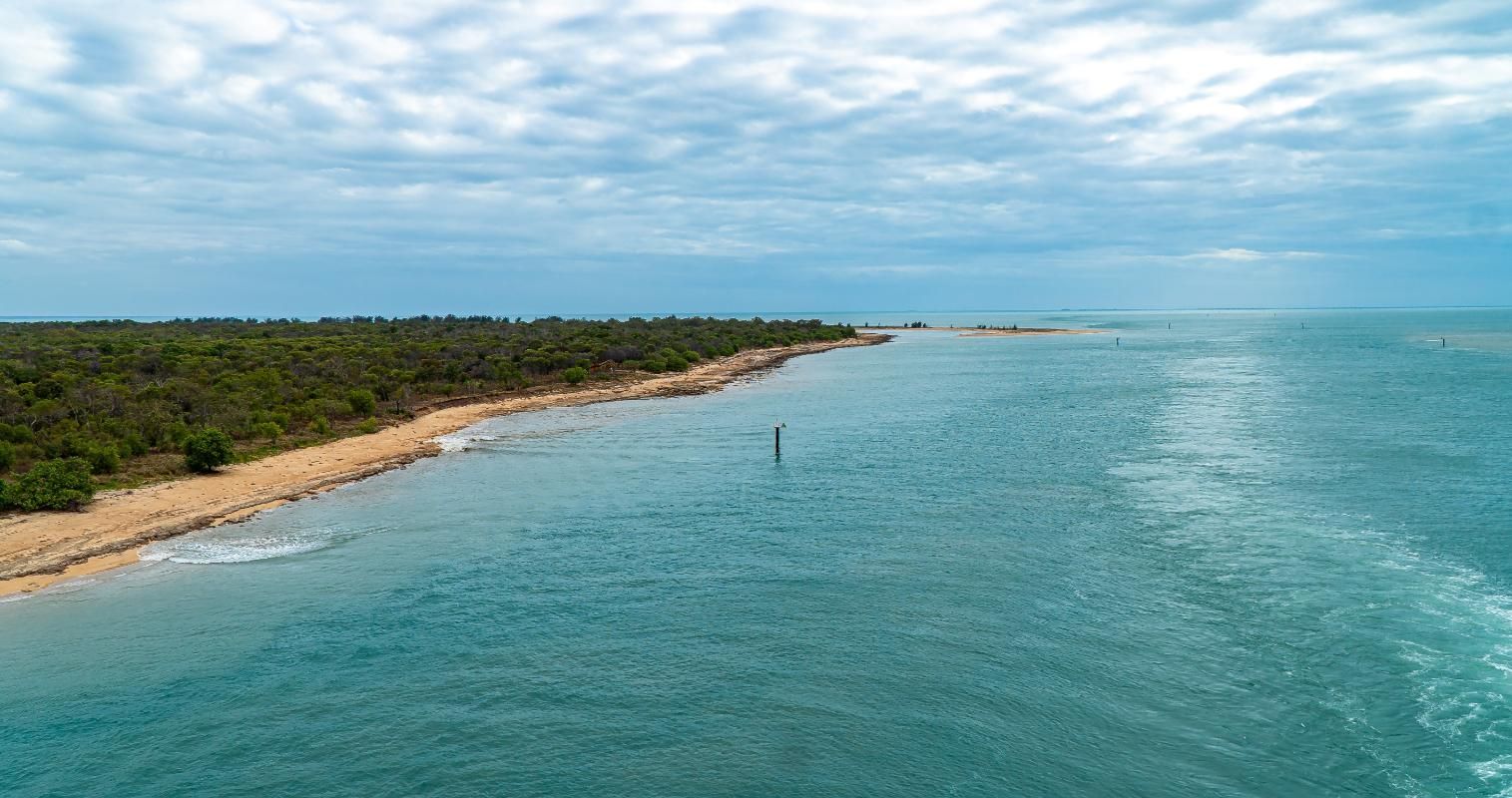 An Aerial View of a Beach and a Body of Water — Power & Data Support Services In Mapoon, QLD