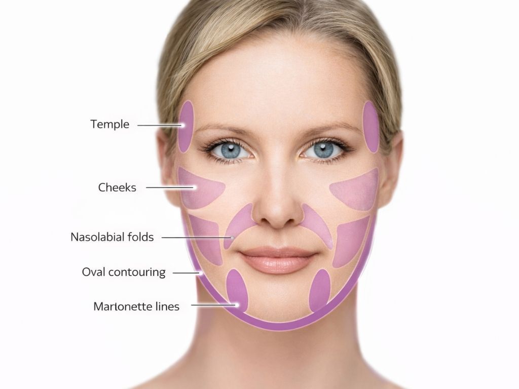  Sculptra treatment area