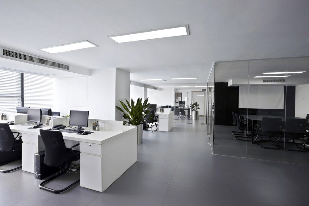 A Large Empty Office With A Lot Of Desks — Shop Fittings Office Furniture Materials Handling In Gosford, NSW