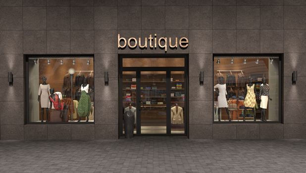 The Front Of A Boutique With Mannequins In The Windows — Shop Fittings Office Furniture Materials Handling In Gosford, NSW
